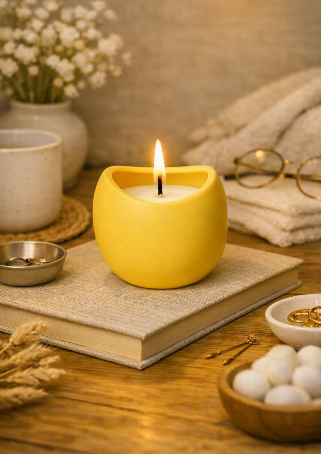 Soy Candle in Ceramic Pot