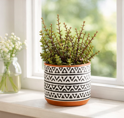 Patterned Ceramic Planters