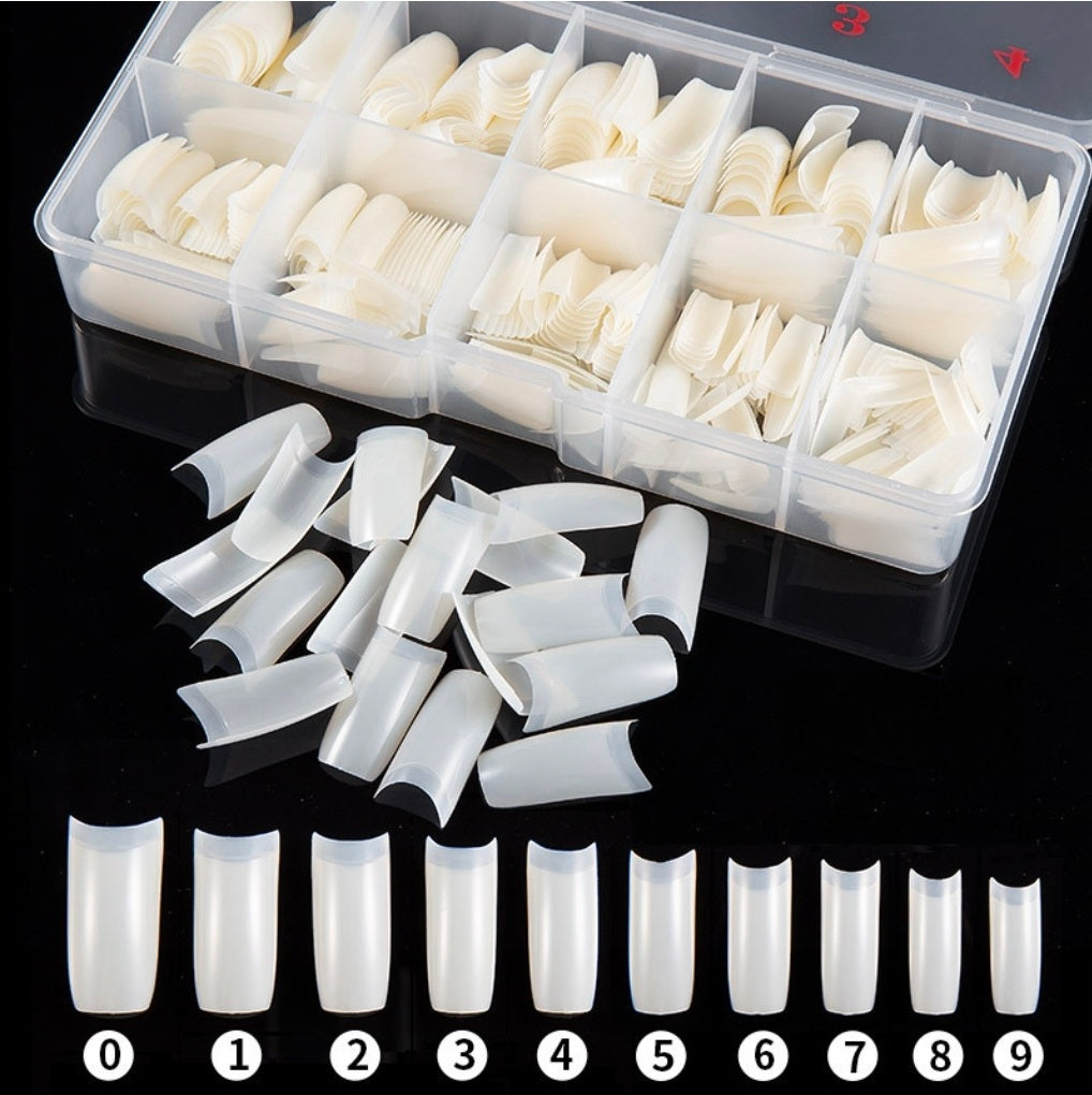 500-Piece Acrylic Nail Tips Kit