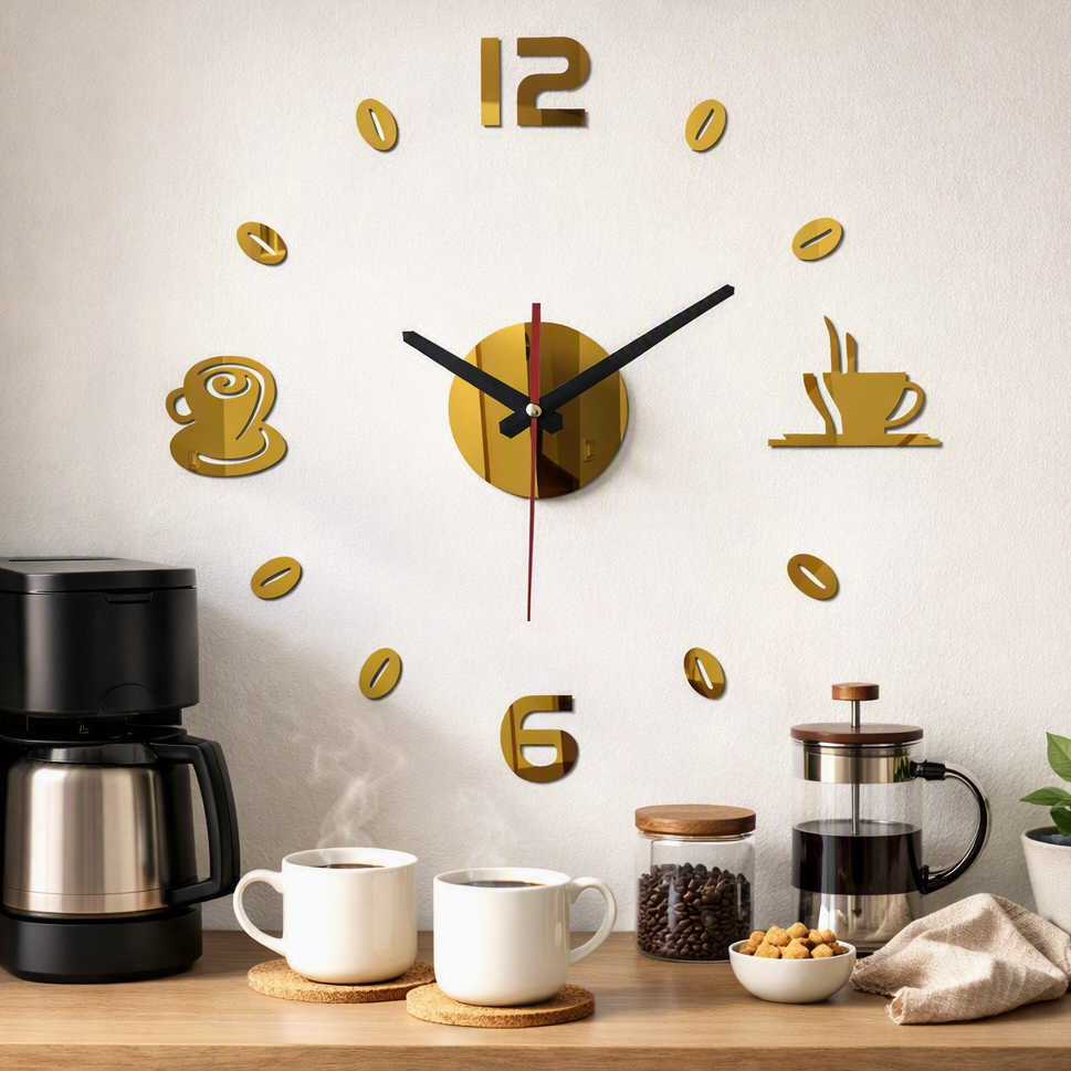 DIY Coffee Theme Wall Clock