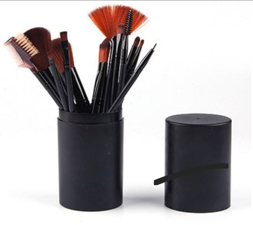 12-Piece Makeup Brush Set – With Holder