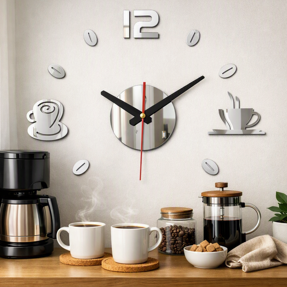DIY Coffee Theme Wall Clock